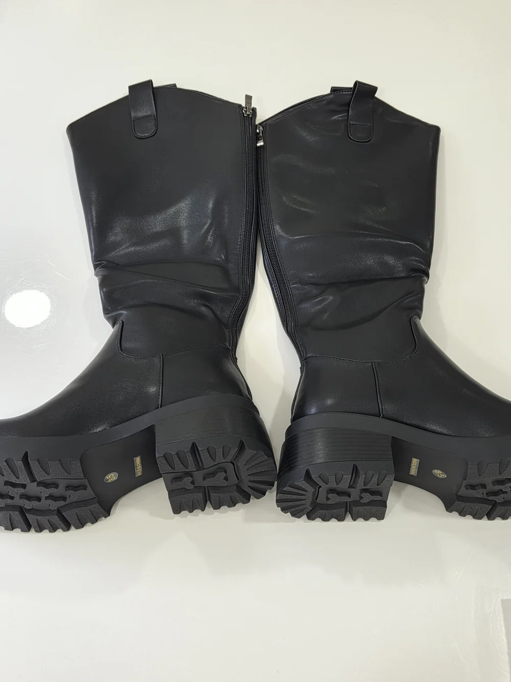 Black Knee-High Zip Riding Boot - Women